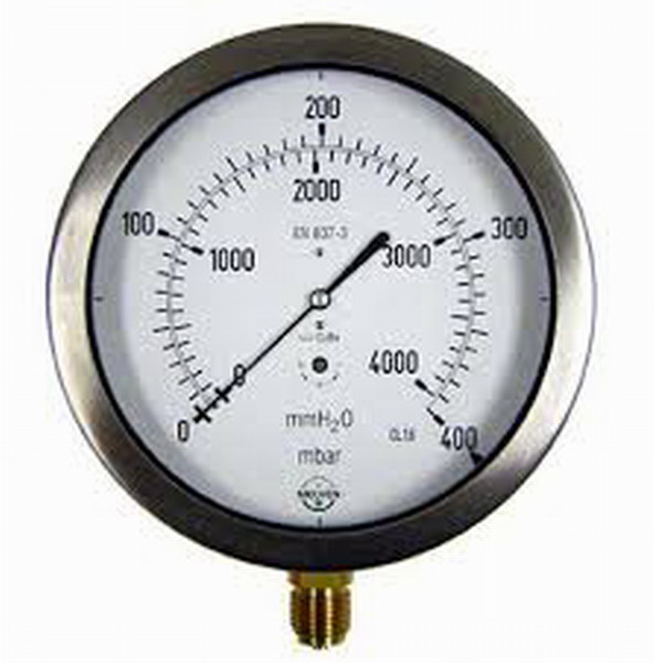 Ventómetro Ï100  1/2" 0-60 mbar cl 1,6