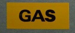 Letrero Pegatina Señalización "GAS"